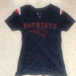NFL Team Apparel New England Patriots V-Neck Tee